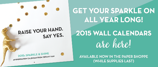 2015 Sparkle & Shine wall calendar from Tiffany Han