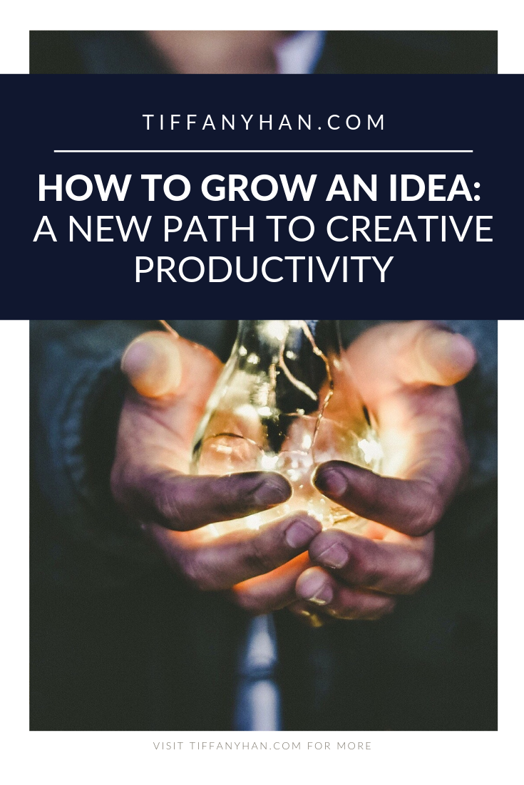 How do you grow an idea? How to you become more creative? Do normal productivity tips apply to creatives and creative ideas? Click through for insights from a creative entrepreneur who knows!