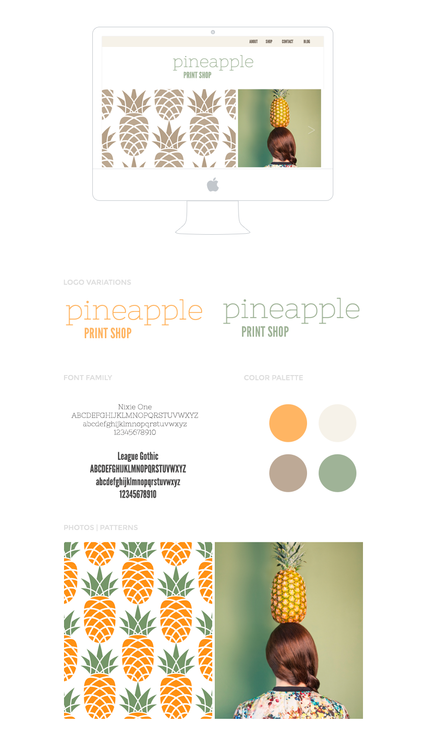 pineapple print shop example