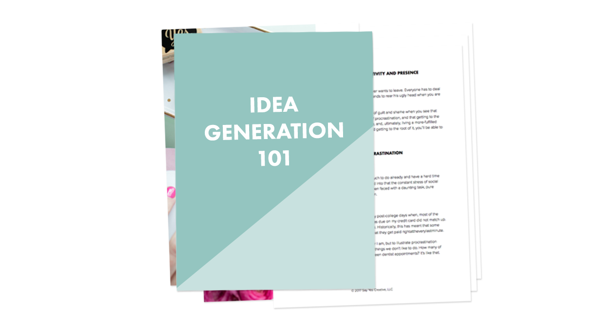 Bonus 2: IDEA GENERATION 101
